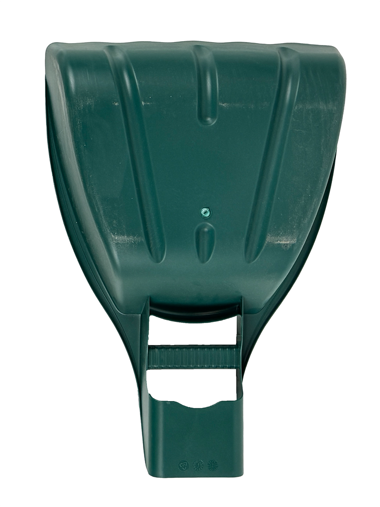 Top-down view of the extra-large hand scoopers, showing their large, sturdy shape for collecting more debris with ease. The ergonomic grip is designed for comfort and efficiency during yard work tasks.