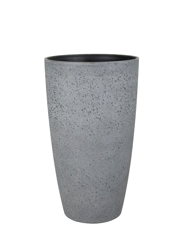 A high-angle view of the Big Round Marble Planter, showcasing its sleek marbled finish and stylish, round design. The eco-friendly PP material offers durability and lightweight mobility, making it perfect for both indoor and outdoor spaces.