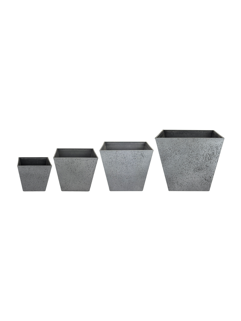 A high-angle view of the marbled finish eco-friendly PP planter, showcasing its sleek, modern design. The lightweight yet durable material makes it a versatile choice for both indoor and outdoor spaces, enhancing any home or garden setting.